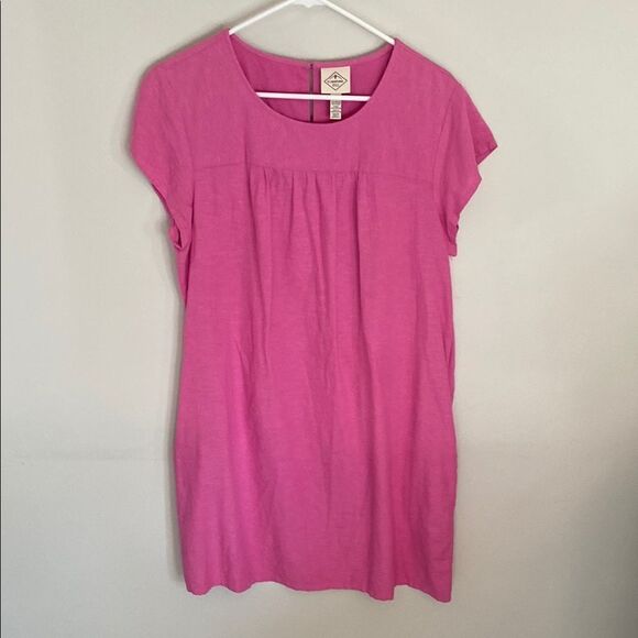 St John’s Bay Pink Short Sleeve Dress. Size Large. Like new. - Picture 1 of 4